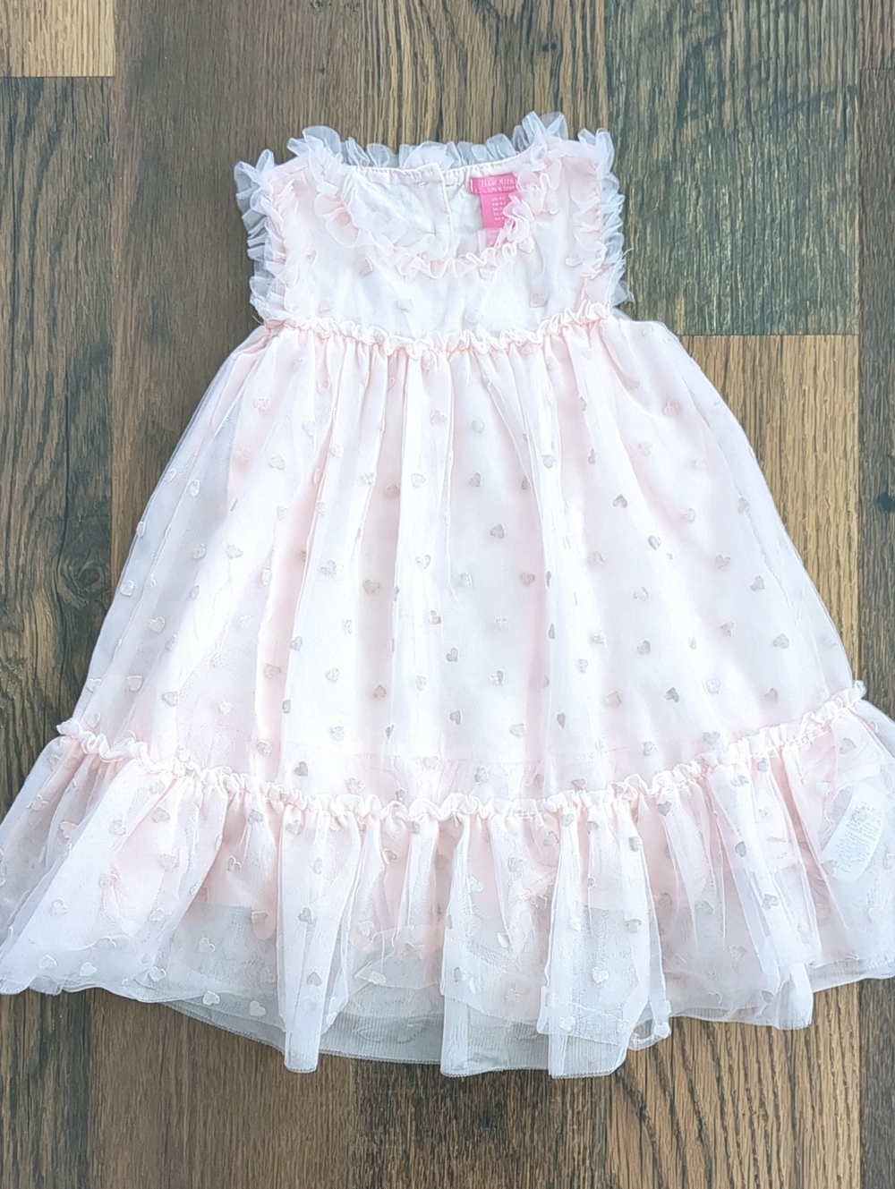 Girls' Pink Heart Ruffle Isaac Mizrahi Fancy Birthday? Party Dress, Size 4T